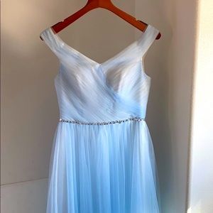 Stunning Pleated Tulle Corset Formal Gown